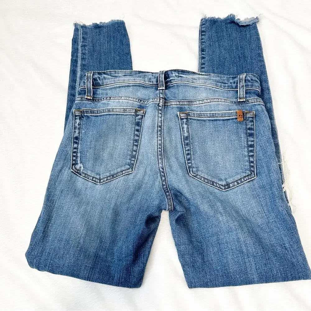 Joes Jeans skinny ankle ripped blue denim size 26 distressed